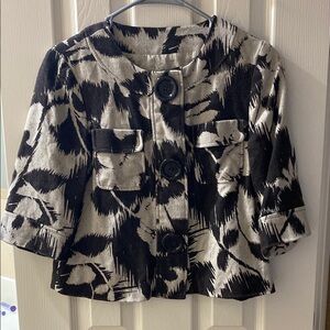 Michael Kors Black and Cream Blazer